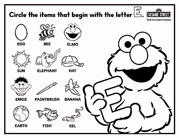 'E' Activity Sheet